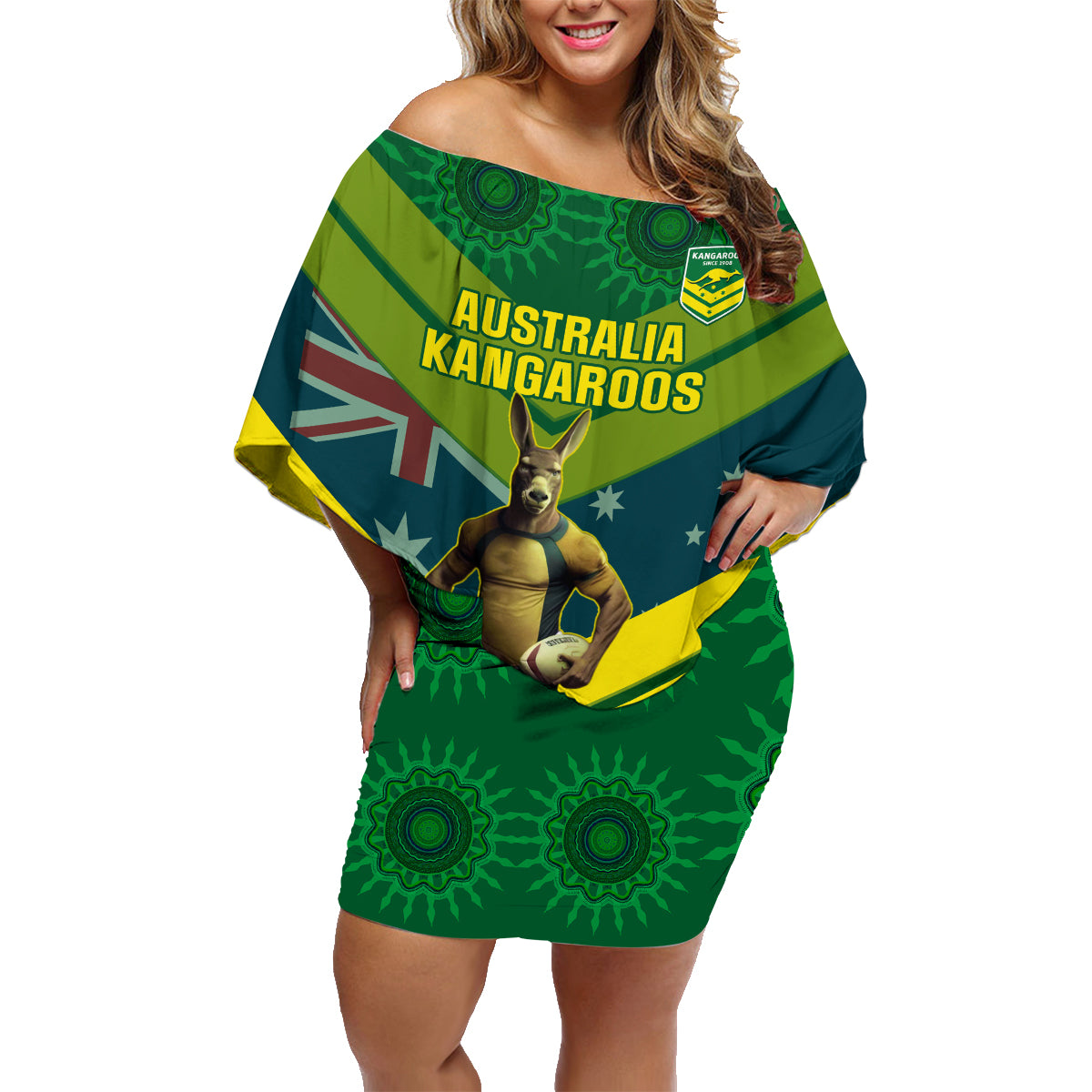 custom-australia-rugby-family-matching-off-shoulder-short-dress-and-hawaiian-shirt-pacific-2023-go-aussie-kangaroos