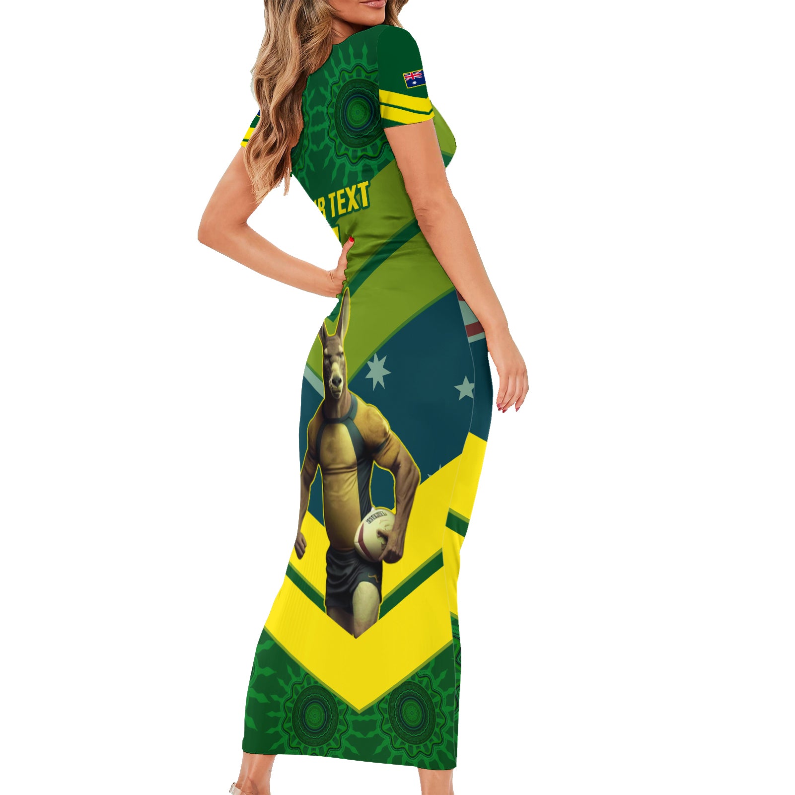 custom-australia-rugby-family-matching-short-sleeve-bodycon-dress-and-hawaiian-shirt-pacific-2023-go-aussie-kangaroos