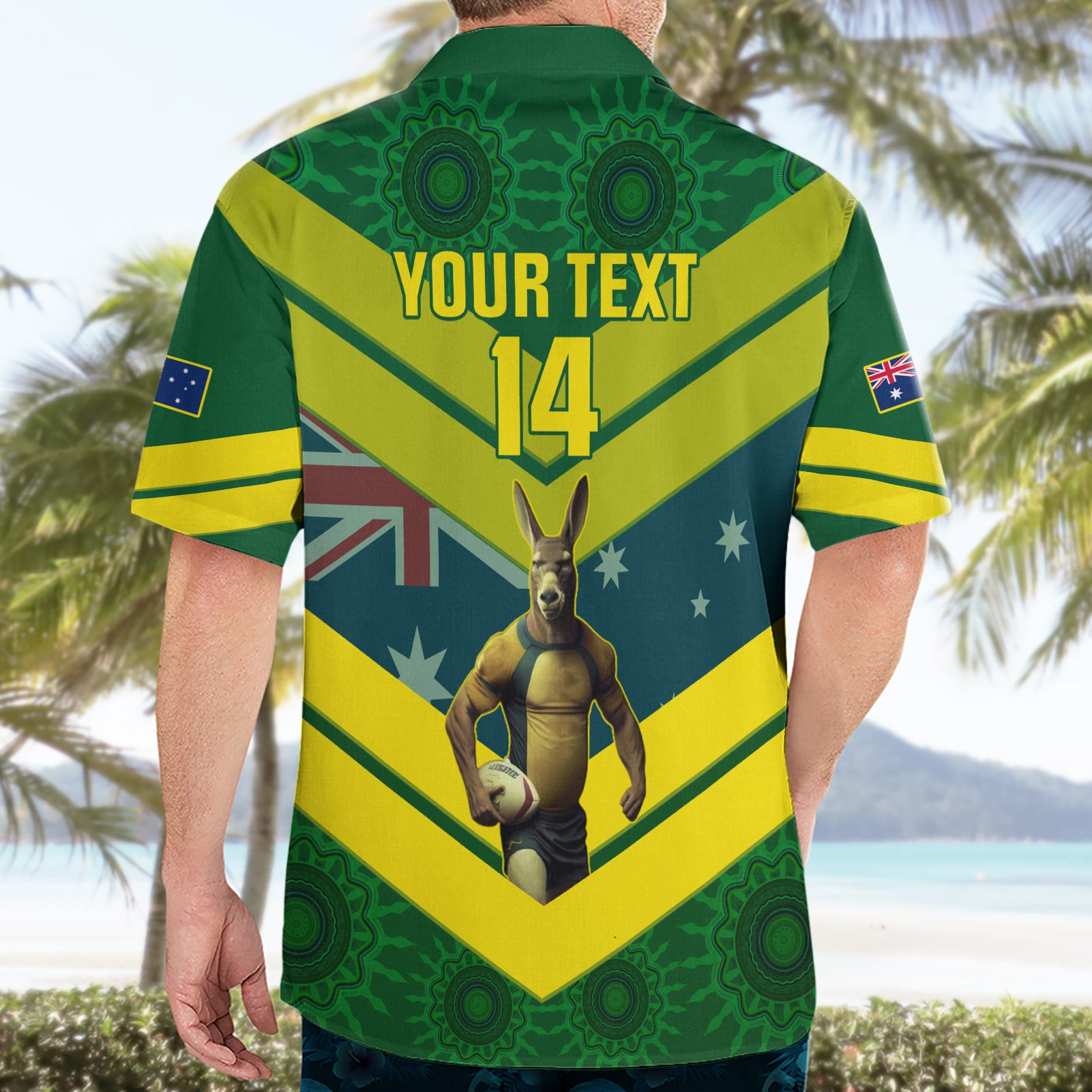 Custom Australia Rugby Hawaiian Shirt Pacific 2023 Go Aussie Kangaroos - Vibe Hoodie Shop