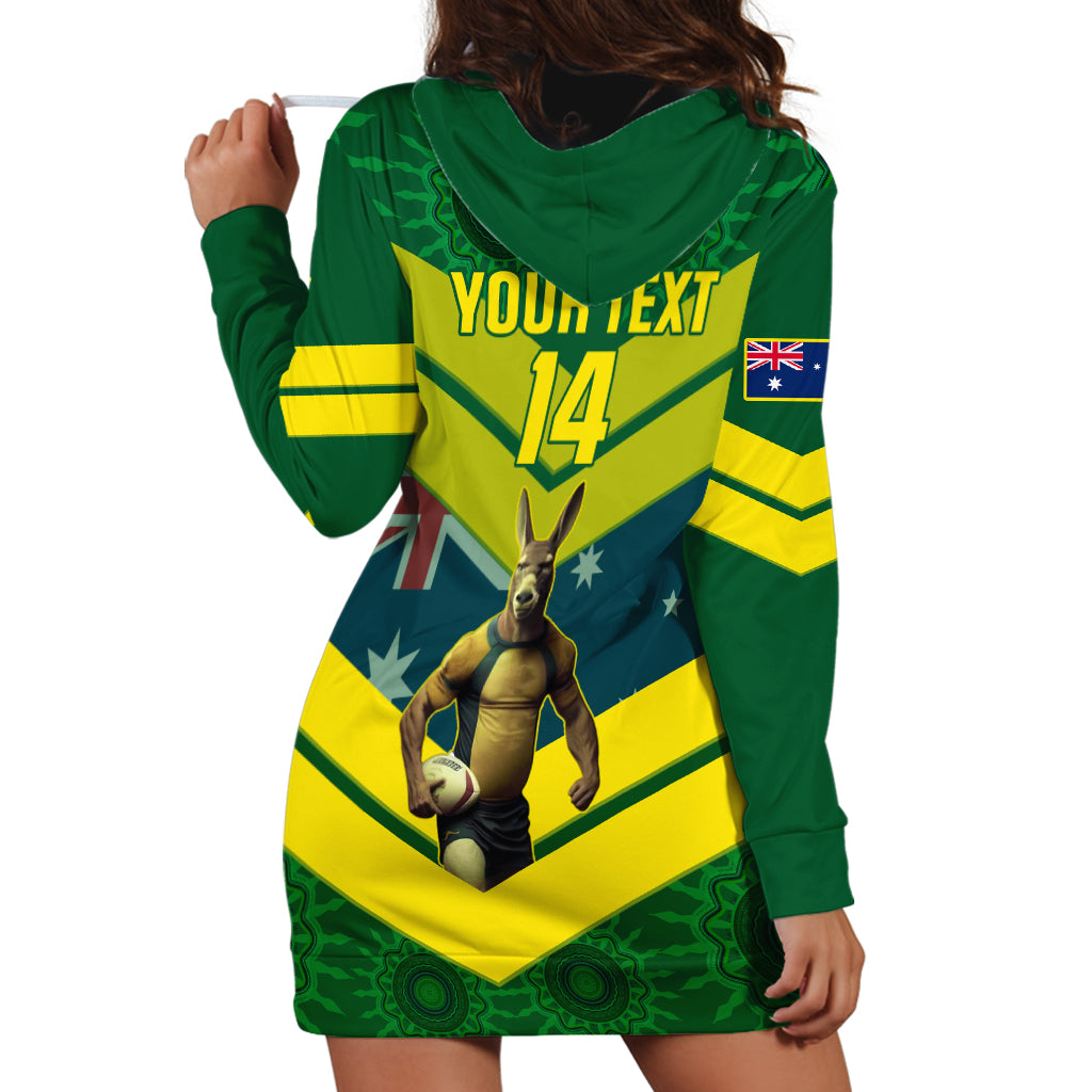 Custom Australia Rugby Hoodie Dress Pacific 2023 Go Aussie Kangaroos - Vibe Hoodie Shop