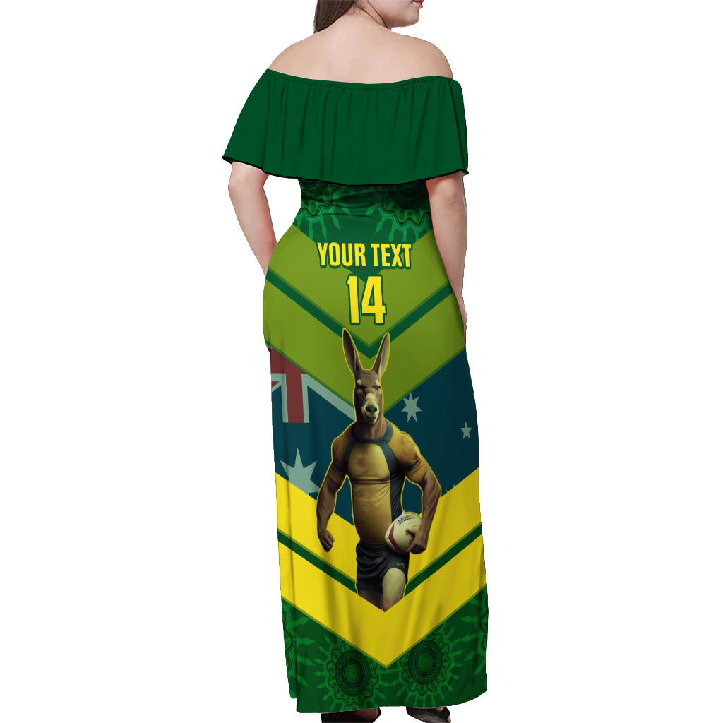 custom-australia-rugby-off-shoulder-maxi-dress-pacific-2023-go-aussie-kangaroos