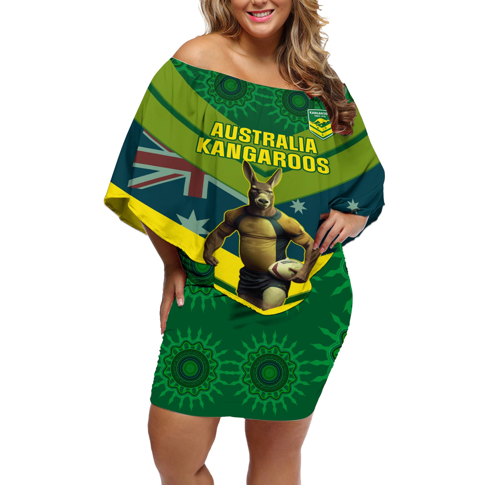 custom-australia-rugby-off-shoulder-short-dress-pacific-2023-go-aussie-kangaroos