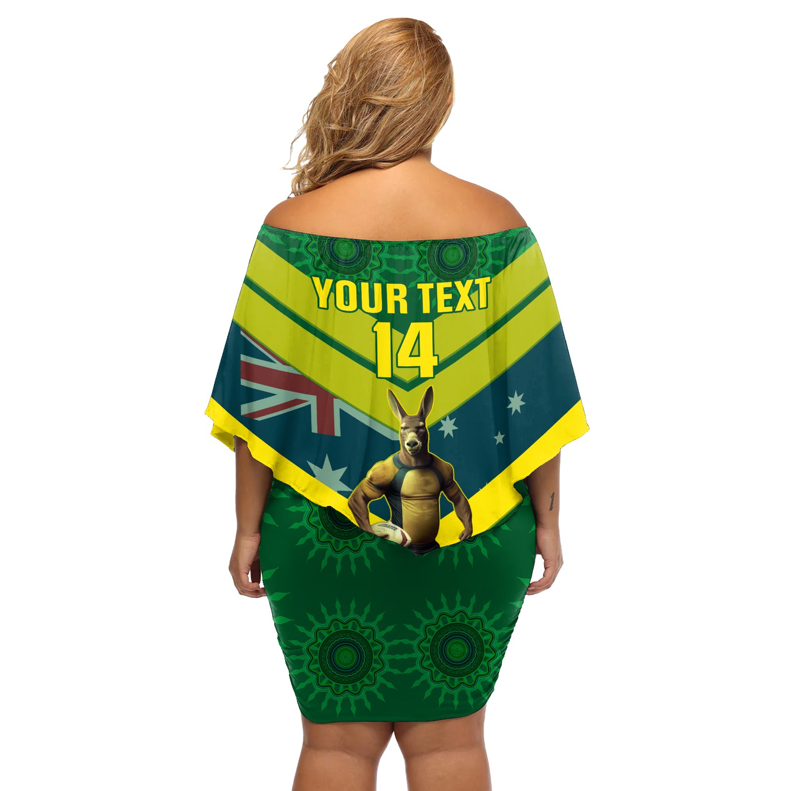 custom-australia-rugby-off-shoulder-short-dress-pacific-2023-go-aussie-kangaroos