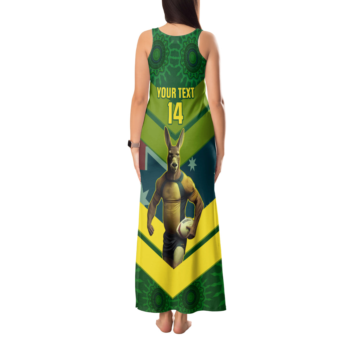 custom-australia-rugby-tank-maxi-dress-pacific-2023-go-aussie-kangaroos