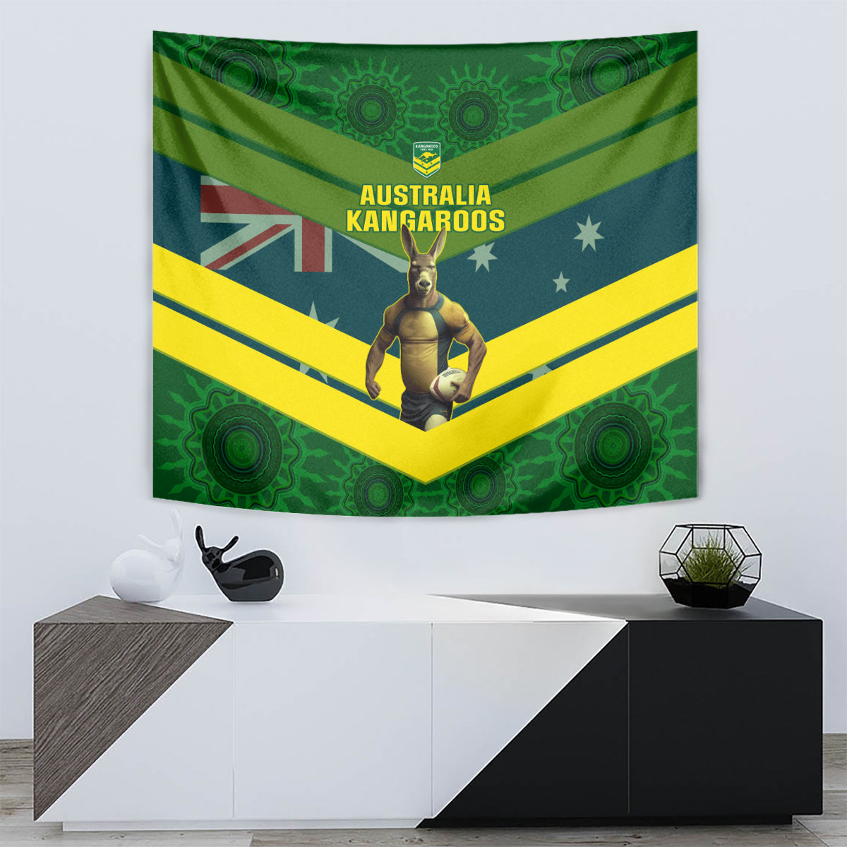 Australia Rugby Tapestry Pacific 2023 Go Aussie Kangaroos - Vibe Hoodie Shop