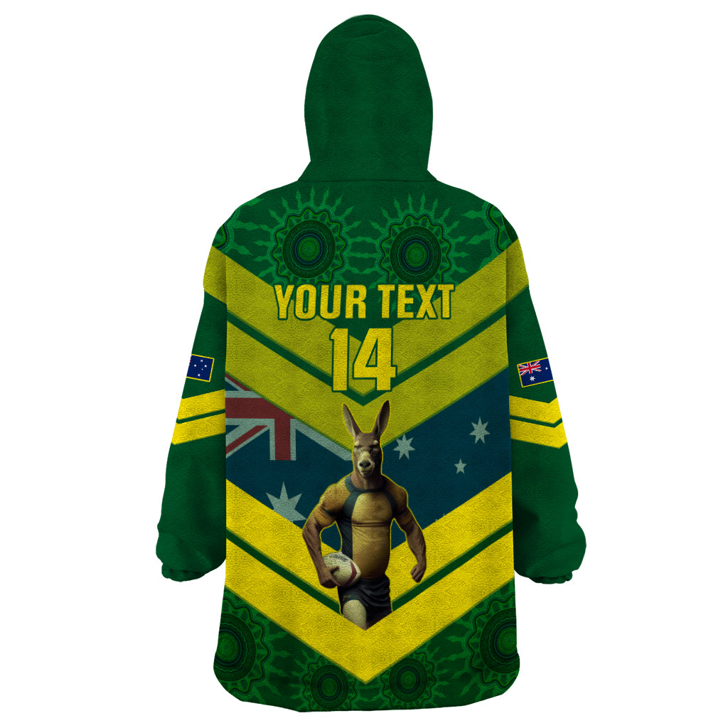 Custom Australia Rugby Wearable Blanket Hoodie Pacific 2023 Go Aussie Kangaroos - Vibe Hoodie Shop