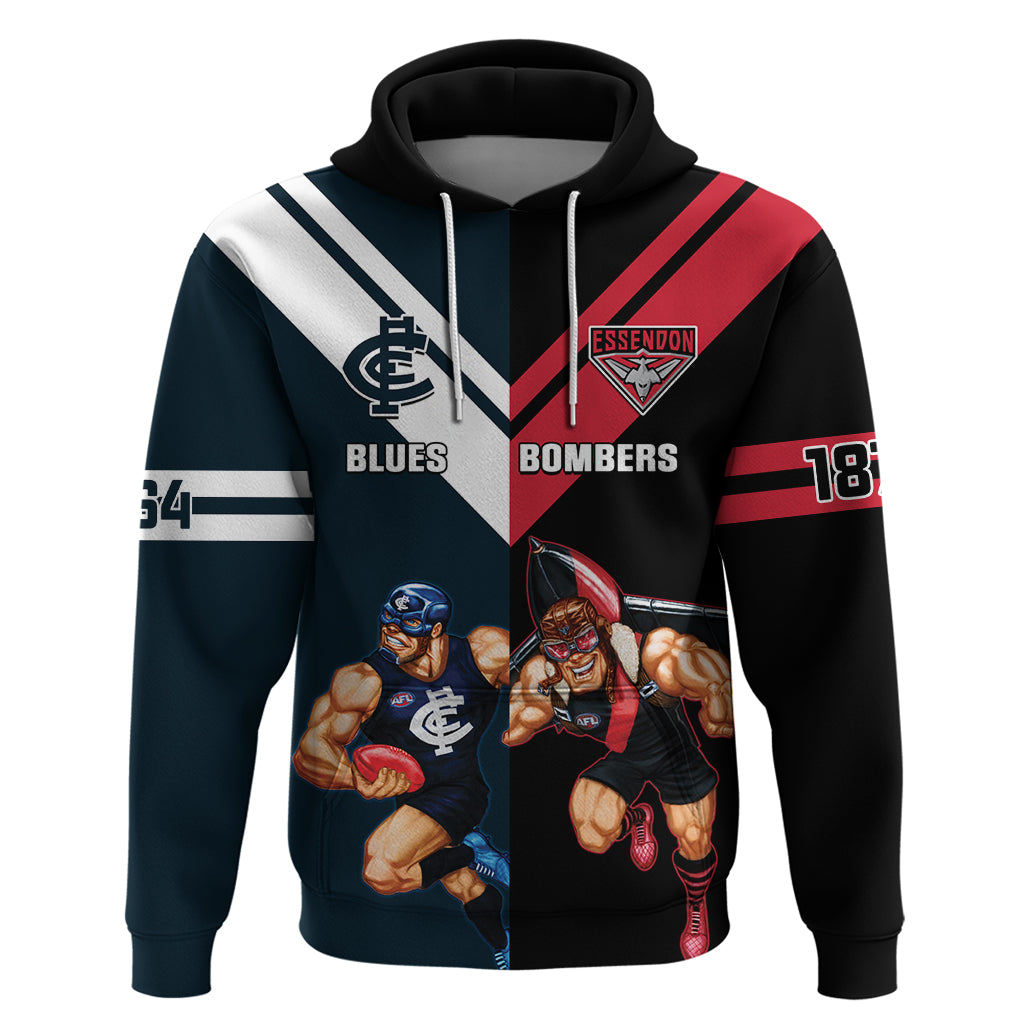 Custom Blues And Bombers Football Hoodie 2024 Together Sporty - Vibe Hoodie Shop
