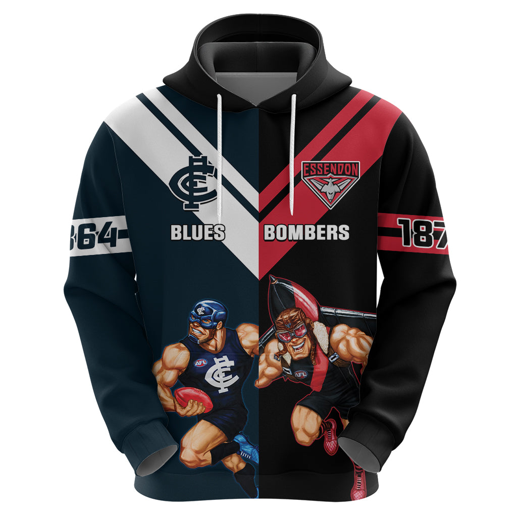 Custom Blues And Bombers Football Hoodie 2024 Together Sporty - Vibe Hoodie Shop