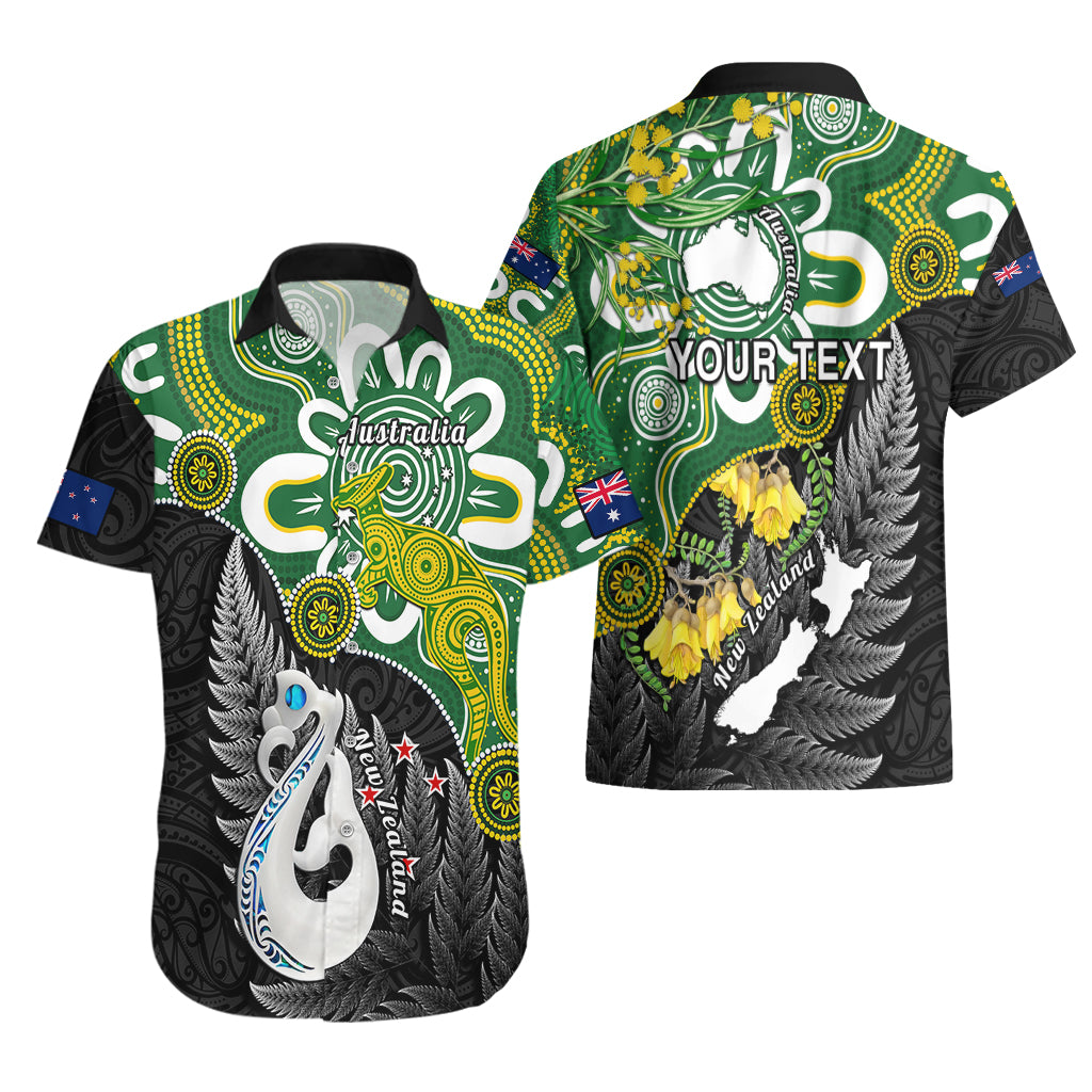 Personalised New Zealand And Australia Hawaiian Shirt Aboriginal Mix Aotearoa Maori Unique Style - Vibe Hoodie Shop