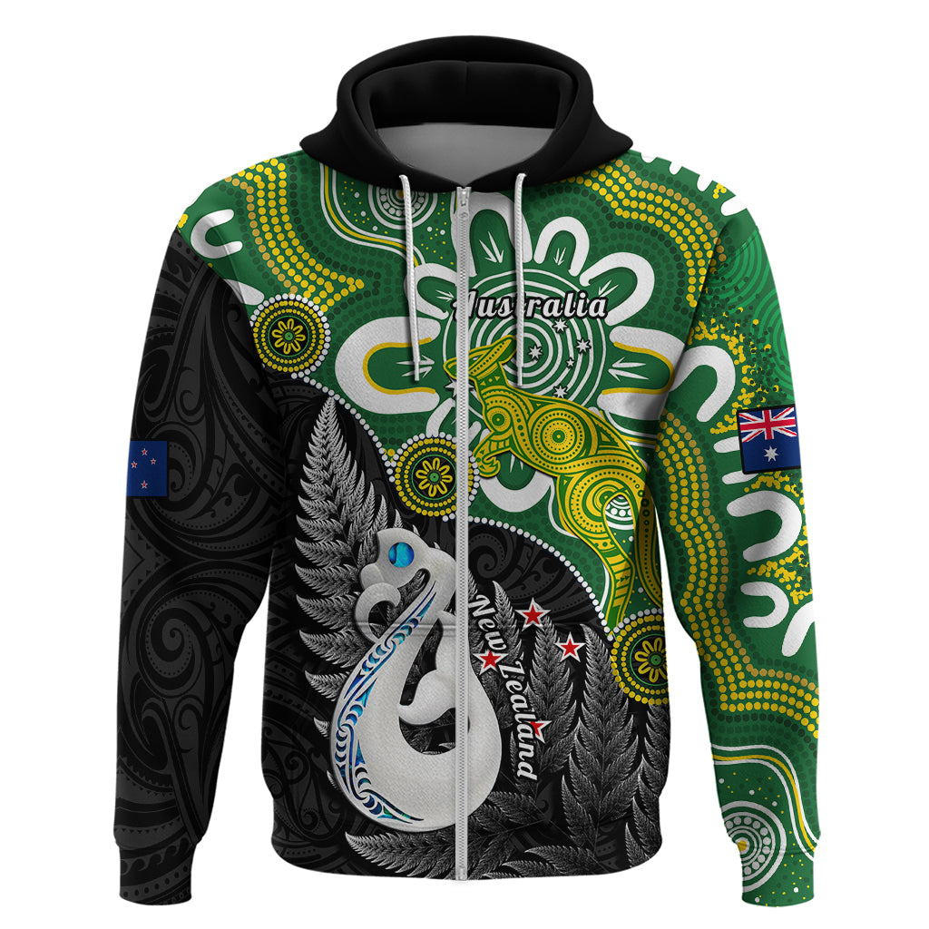 Personalised New Zealand And Australia Hoodie Aboriginal Mix Aotearoa Maori Unique Style - Vibe Hoodie Shop