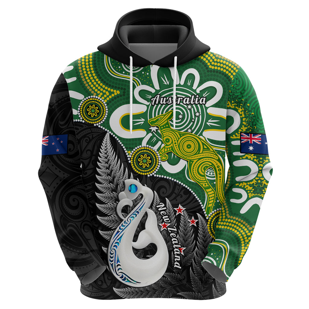 Personalised New Zealand And Australia Hoodie Aboriginal Mix Aotearoa Maori Unique Style - Vibe Hoodie Shop