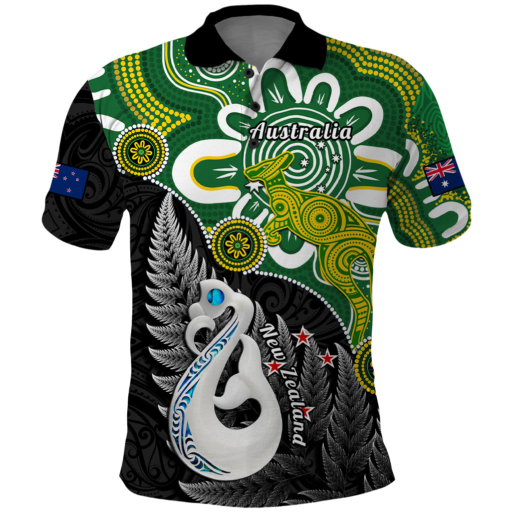 Personalised New Zealand And Australia Polo Shirt Aboriginal Mix Aotearoa Maori Unique Style - Vibe Hoodie Shop