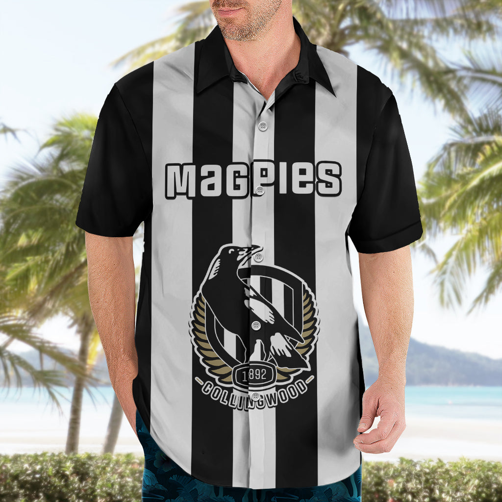 Personalised Collingwood Football 2023 Hawaiian Shirt Go Magpies Sporty Style - Vibe Hoodie Shop