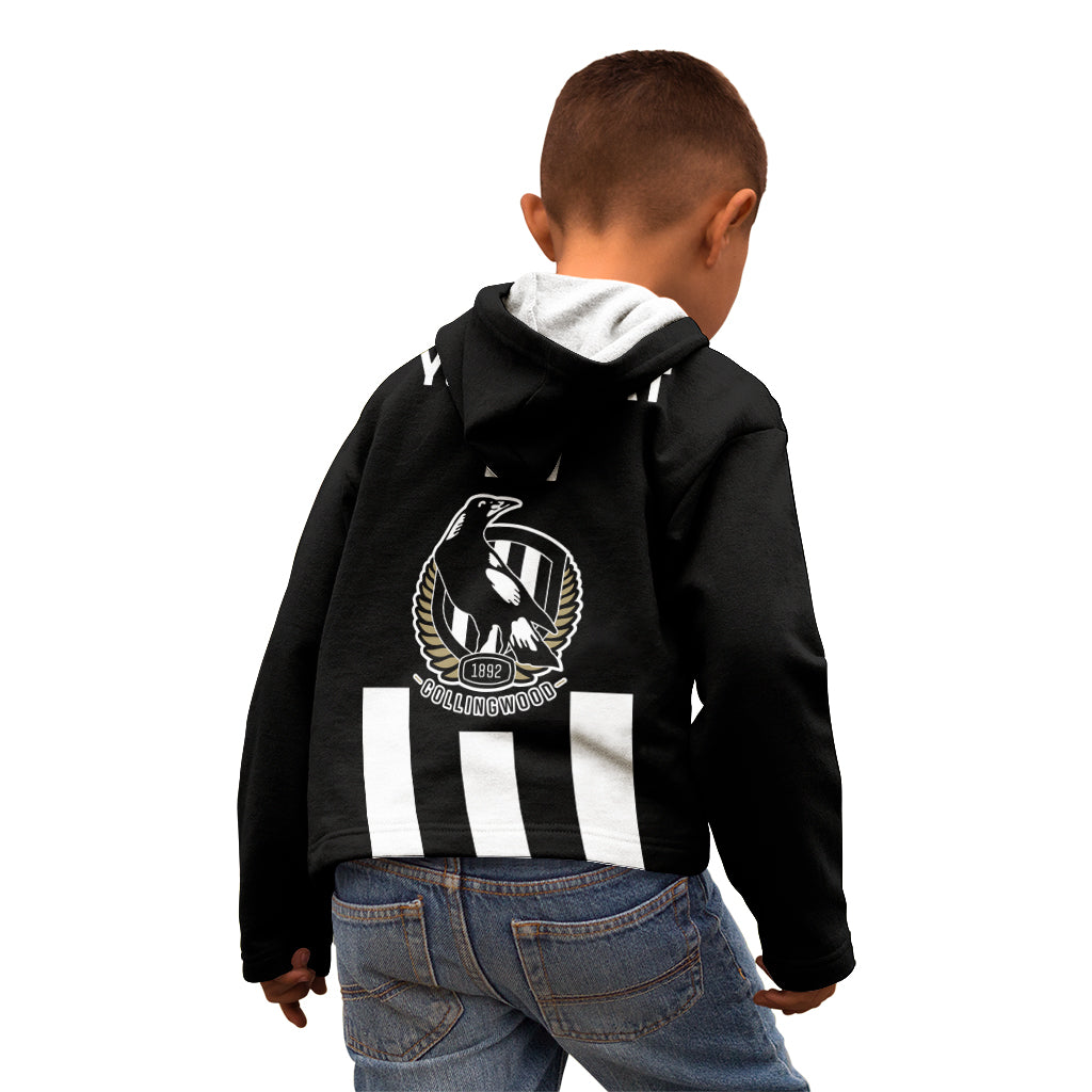 Personalised Collingwood Football 2023 Kid Hoodie Go Magpies Sporty Style - Vibe Hoodie Shop