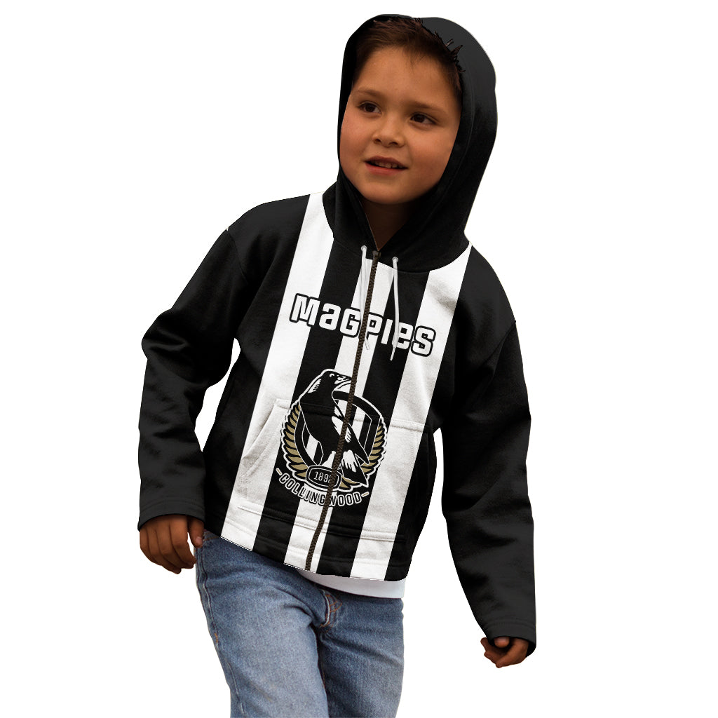 Personalised Collingwood Football 2023 Kid Hoodie Go Magpies Sporty Style - Vibe Hoodie Shop