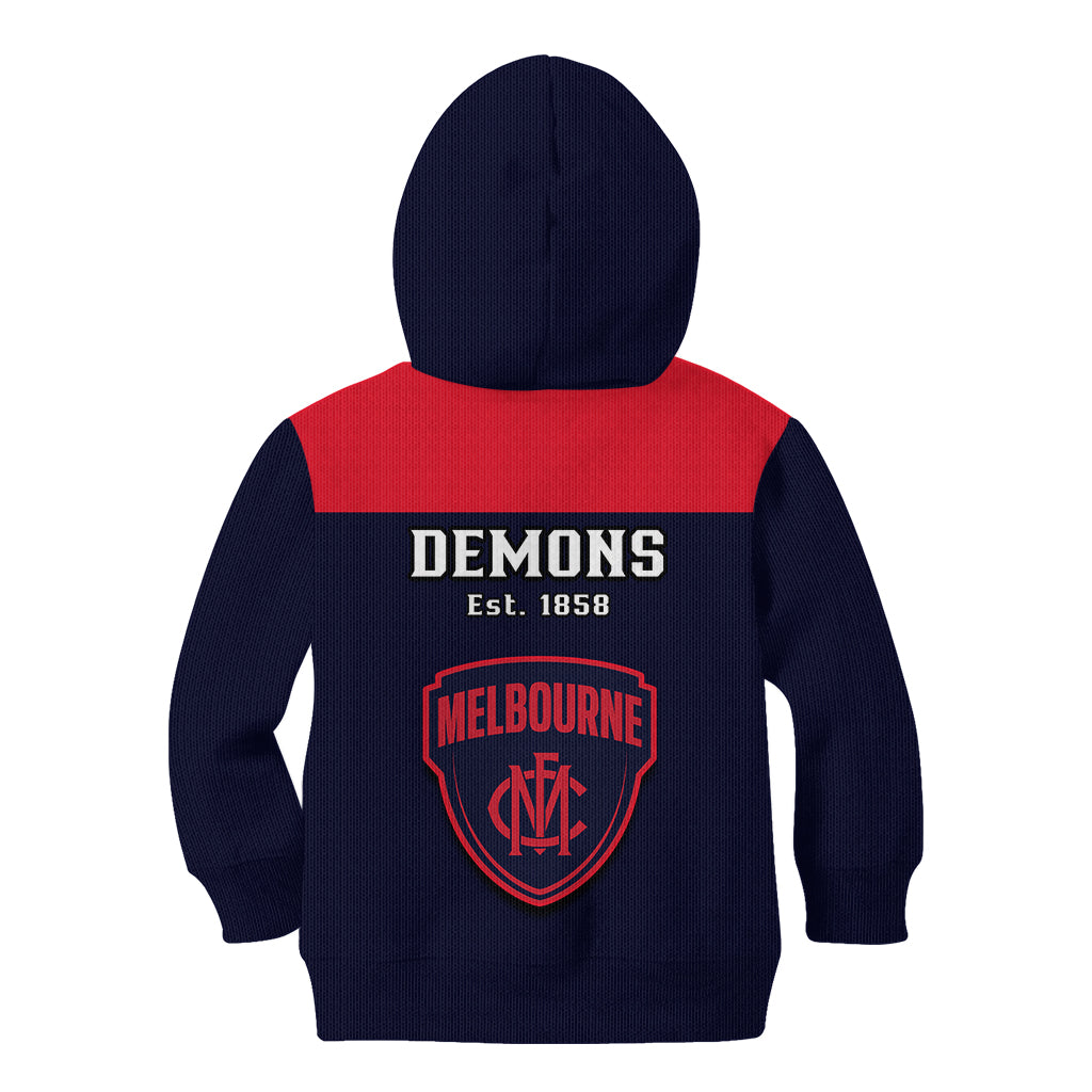 Melbourne Football 2023 Kid Hoodie Go Demons Sporty Style - Vibe Hoodie Shop