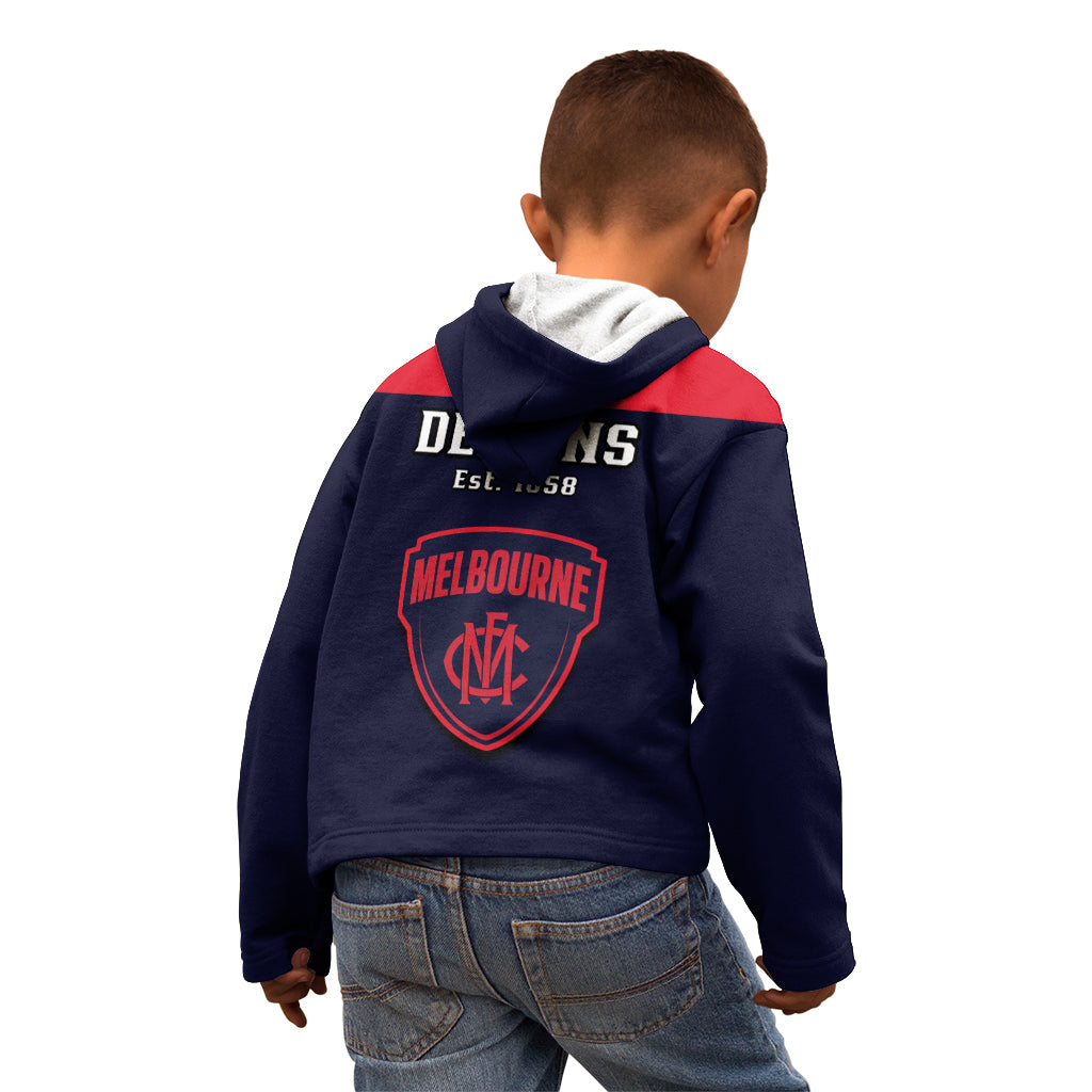 Melbourne Football 2023 Kid Hoodie Go Demons Sporty Style - Vibe Hoodie Shop