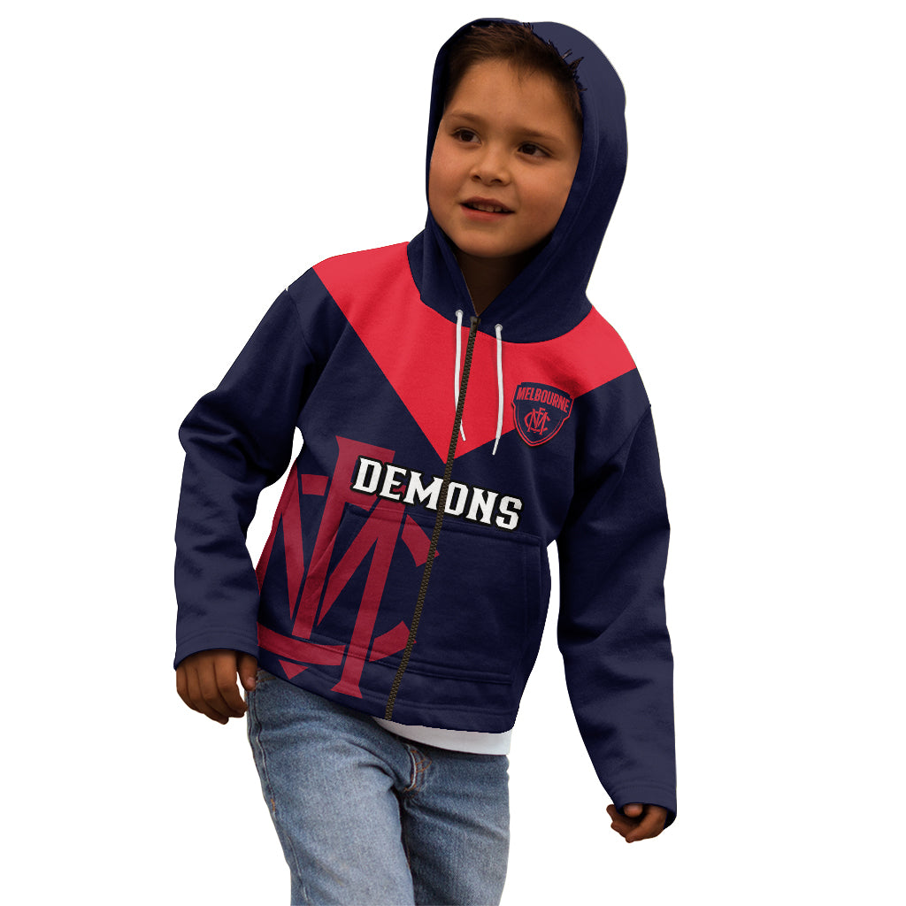 Melbourne Football 2023 Kid Hoodie Go Demons Sporty Style - Vibe Hoodie Shop