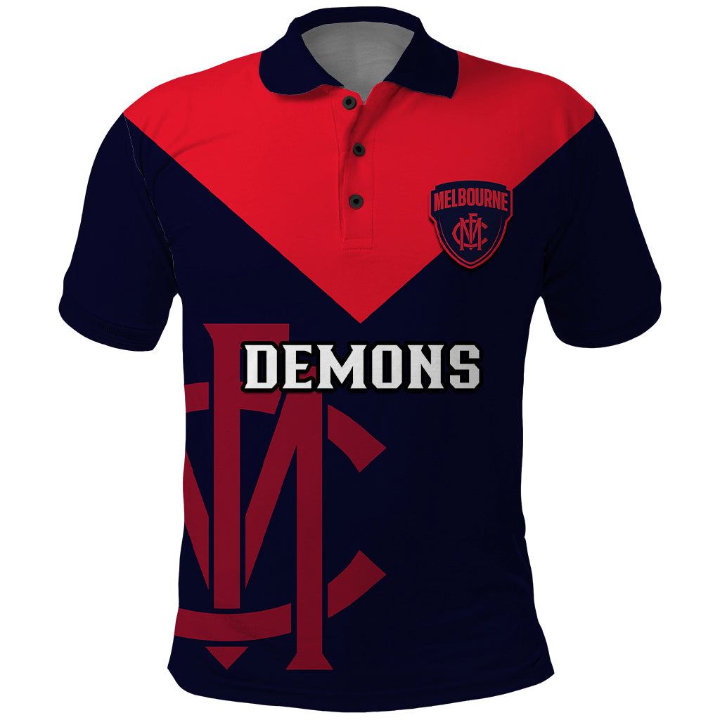 Melbourne Football 2023 Polo Shirt Go Demons Sporty Style - Vibe Hoodie Shop