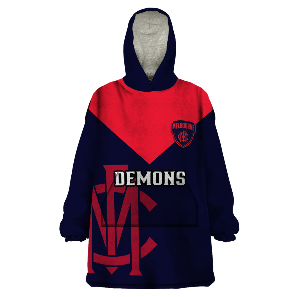 Melbourne Football 2023 Wearable Blanket Hoodie Go Demons Sporty Style - Vibe Hoodie Shop