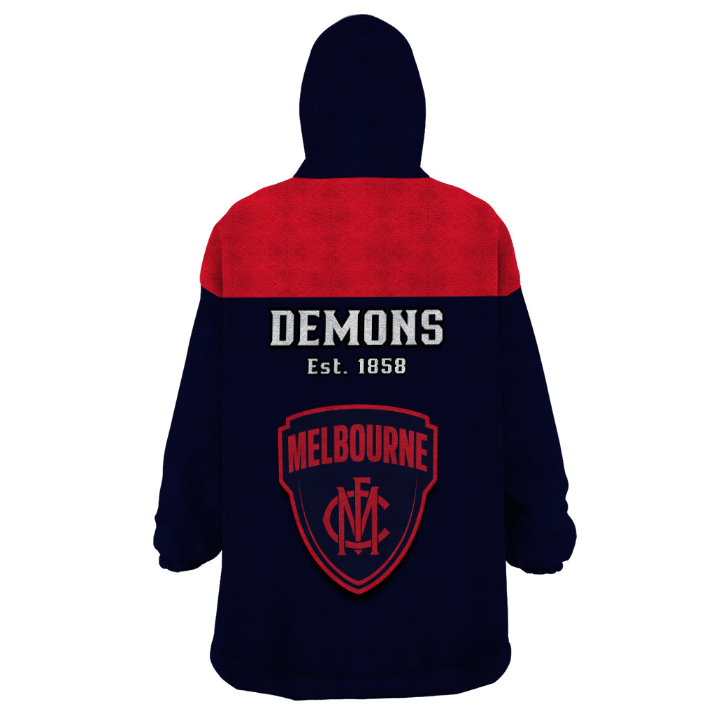 Melbourne Football 2023 Wearable Blanket Hoodie Go Demons Sporty Style - Vibe Hoodie Shop