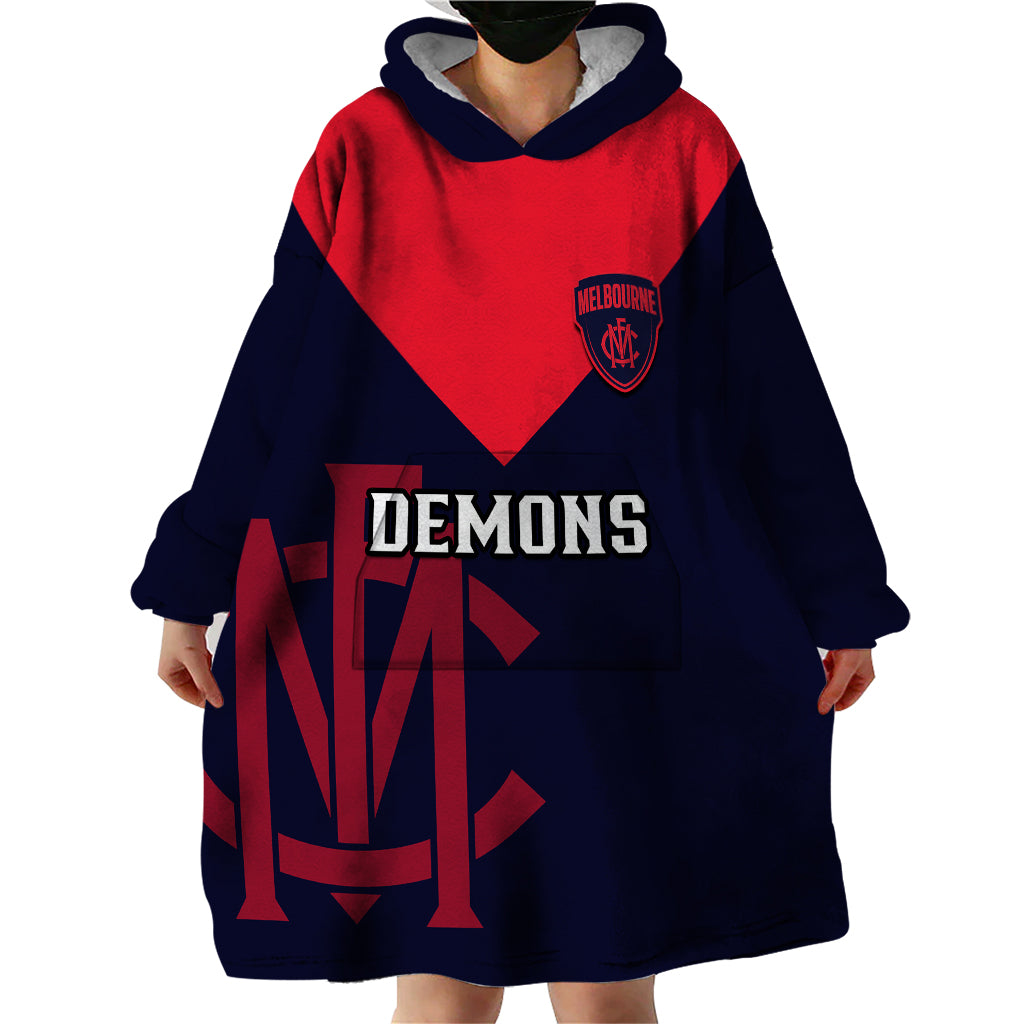 Melbourne Football 2023 Wearable Blanket Hoodie Go Demons Sporty Style - Vibe Hoodie Shop