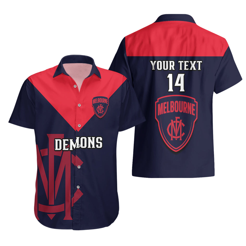 Personalised Melbourne Football 2023 Hawaiian Shirt Go Demons Sporty Style - Vibe Hoodie Shop