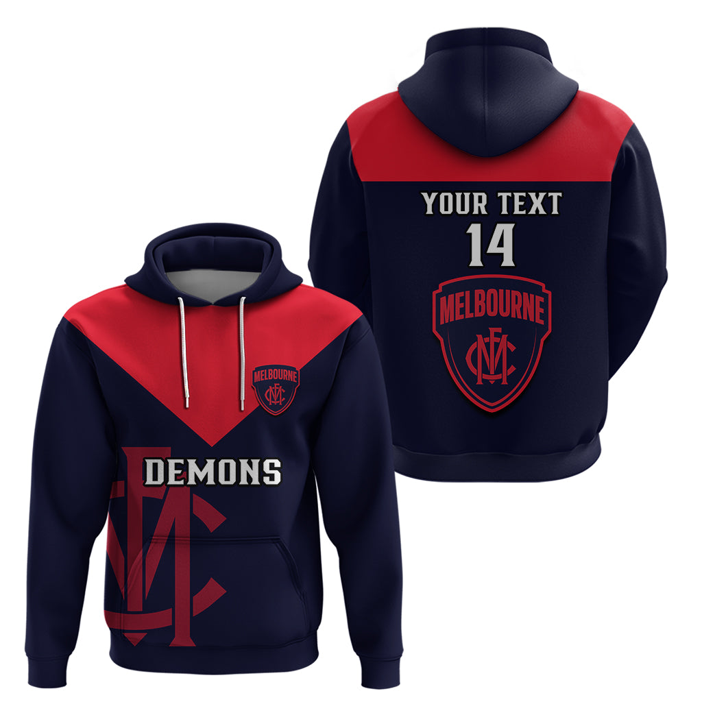 Personalised Melbourne Football 2023 Hoodie Go Demons Sporty Style - Vibe Hoodie Shop