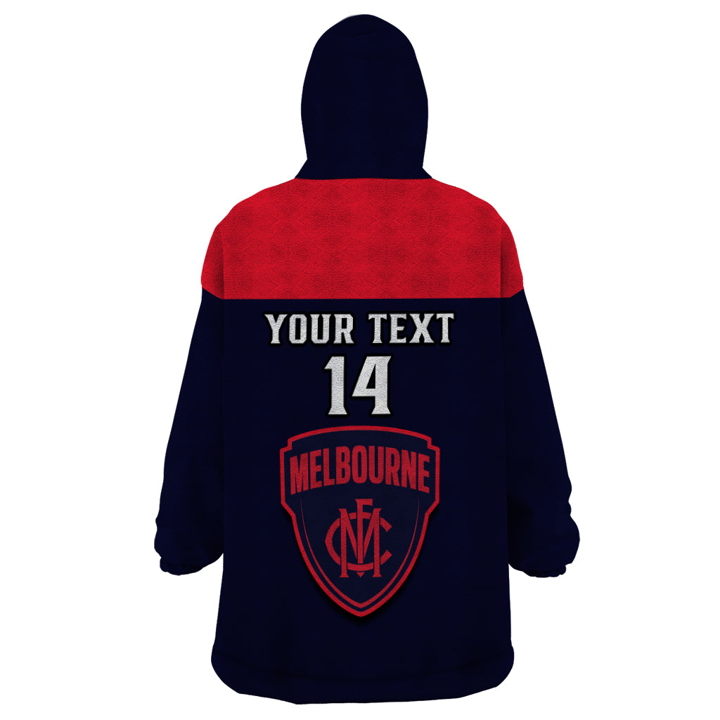 Personalised Melbourne Football 2023 Wearable Blanket Hoodie Go Demons Sporty Style - Vibe Hoodie Shop