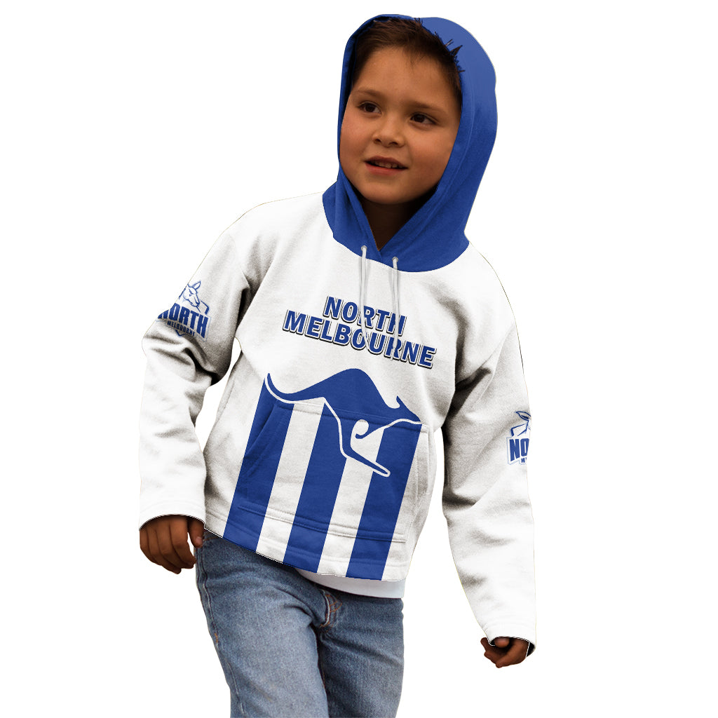 North Melbourne Football 2023 Kid Hoodie Go Kangaroos Sporty Style - Vibe Hoodie Shop