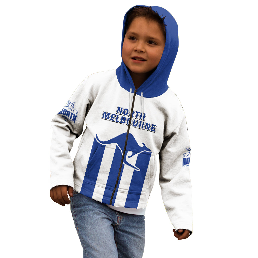 North Melbourne Football 2023 Kid Hoodie Go Kangaroos Sporty Style - Vibe Hoodie Shop