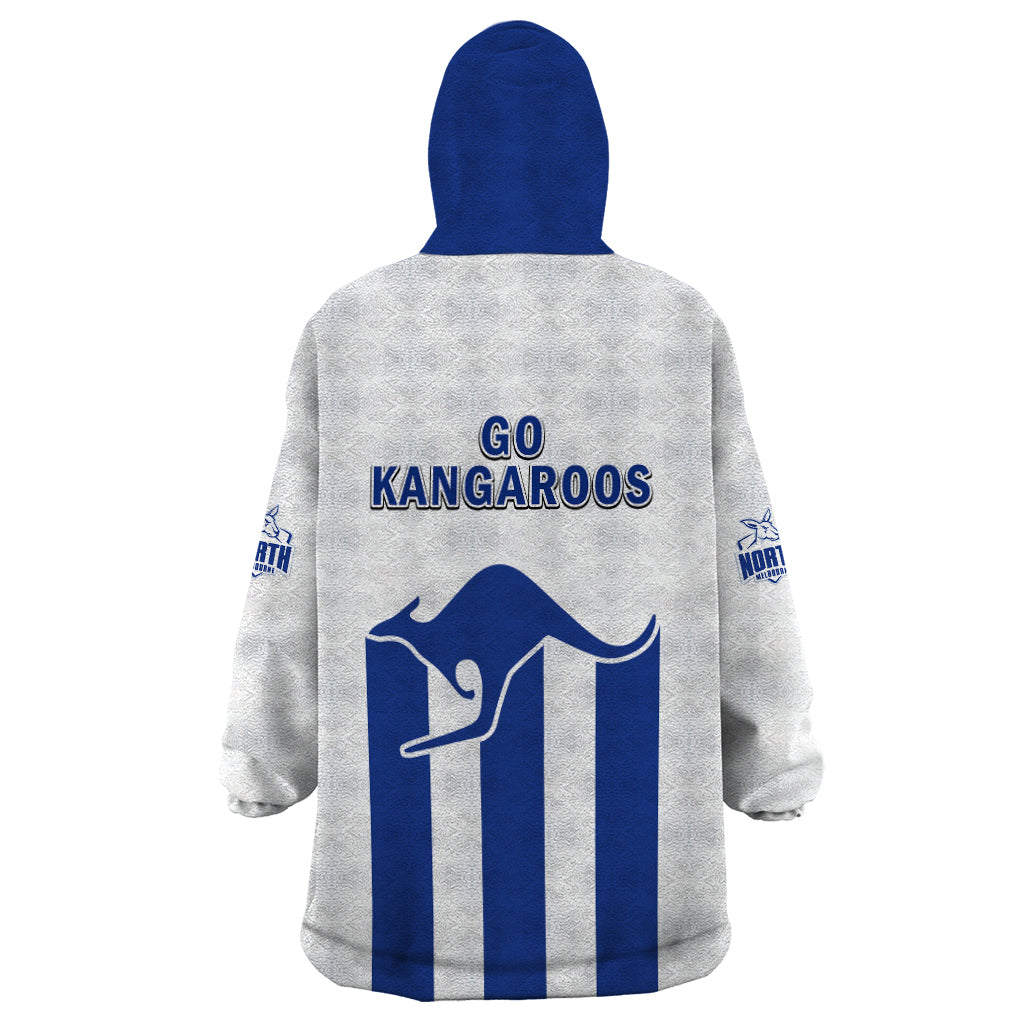 North Melbourne Football 2023 Wearable Blanket Hoodie Go Kangaroos Sporty Style - Vibe Hoodie Shop