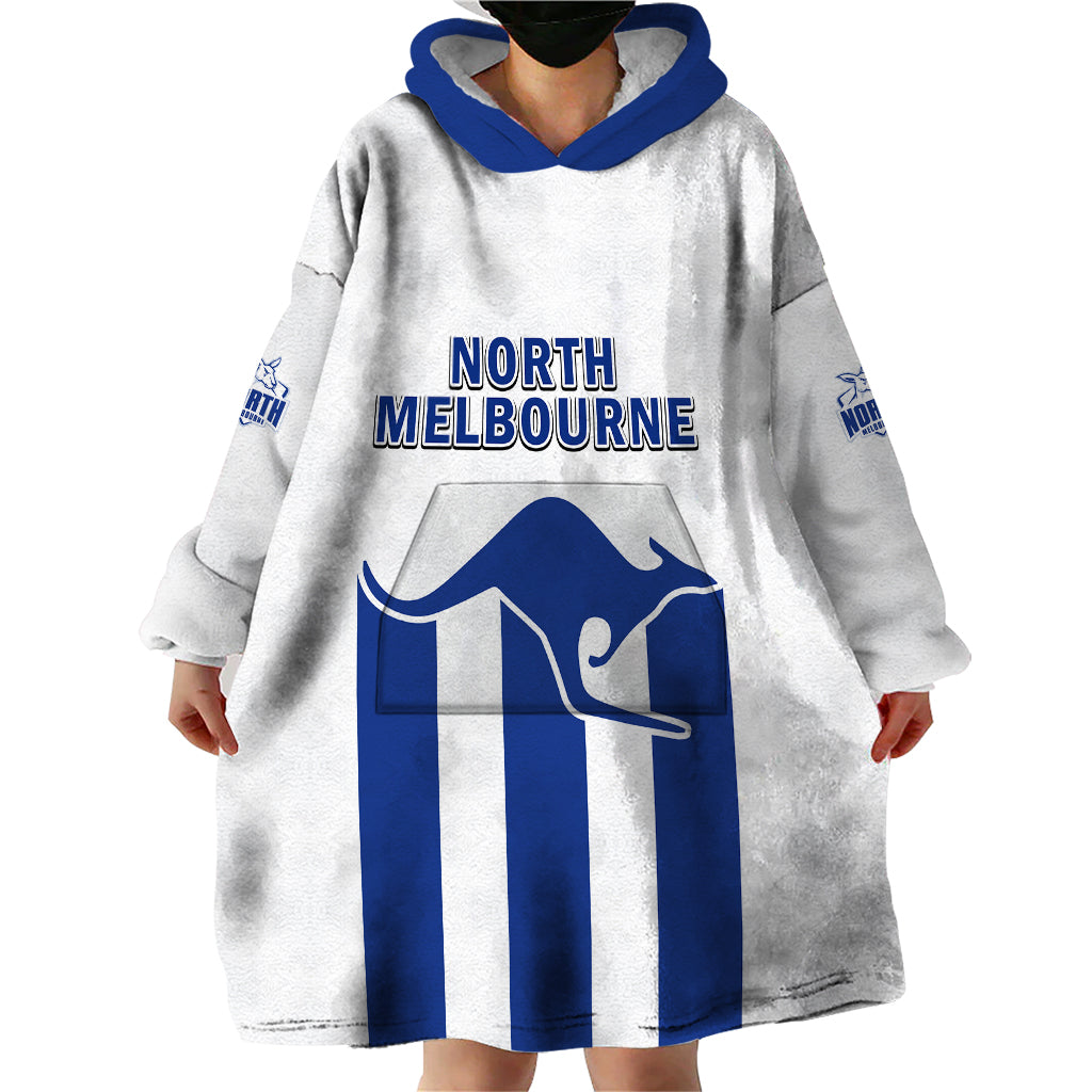 North Melbourne Football 2023 Wearable Blanket Hoodie Go Kangaroos Sporty Style - Vibe Hoodie Shop