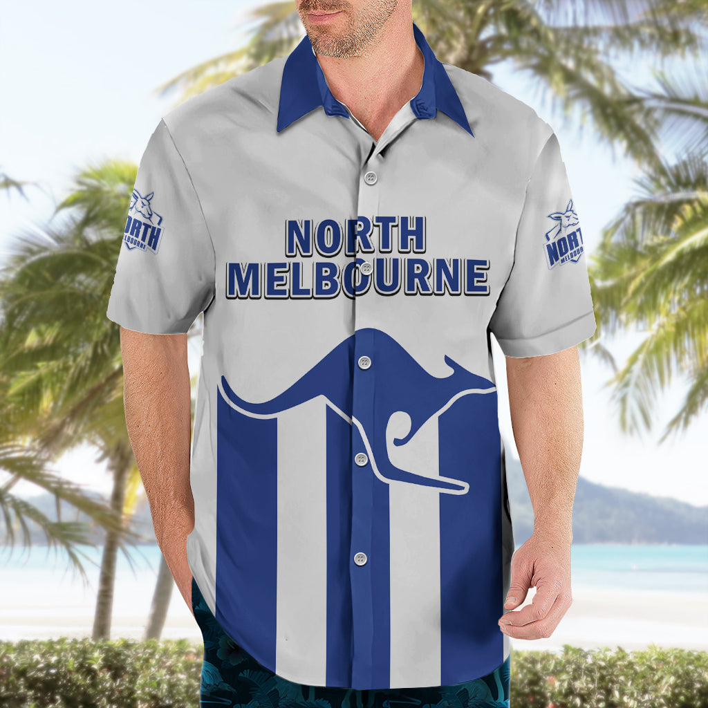 Personalised North Melbourne Football 2023 Hawaiian Shirt Go Kangaroos Sporty Style - Vibe Hoodie Shop