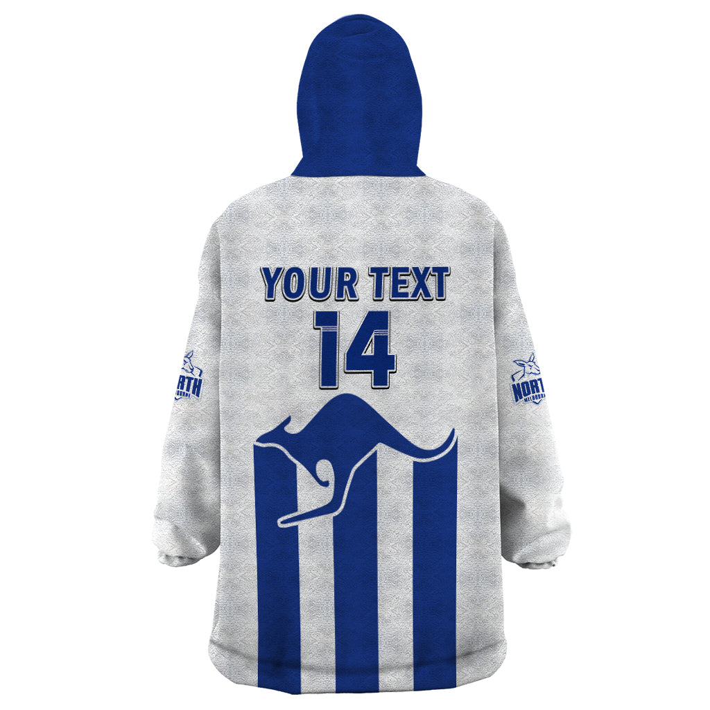 Personalised North Melbourne Football 2023 Wearable Blanket Hoodie Go Kangaroos Sporty Style - Vibe Hoodie Shop