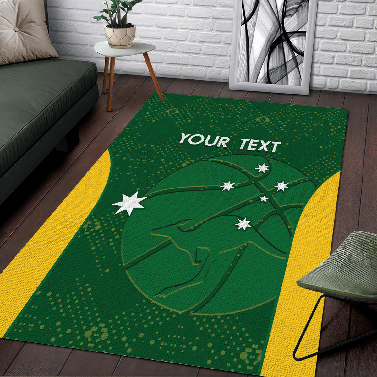 Custom Australia Basketball Area Rug Go Champions Aussie Boomers National Color - Vibe Hoodie Shop