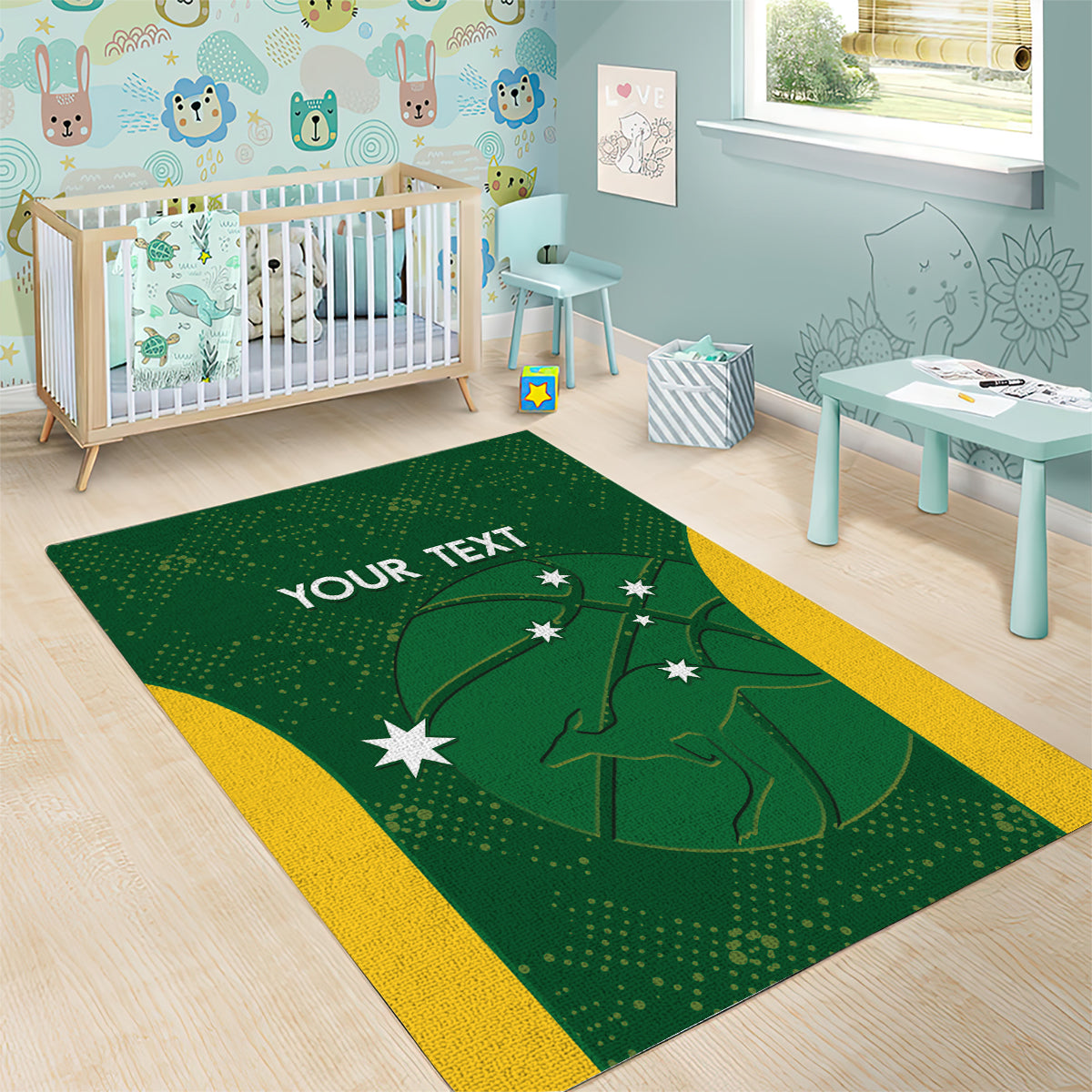 Custom Australia Basketball Area Rug Go Champions Aussie Boomers National Color - Vibe Hoodie Shop