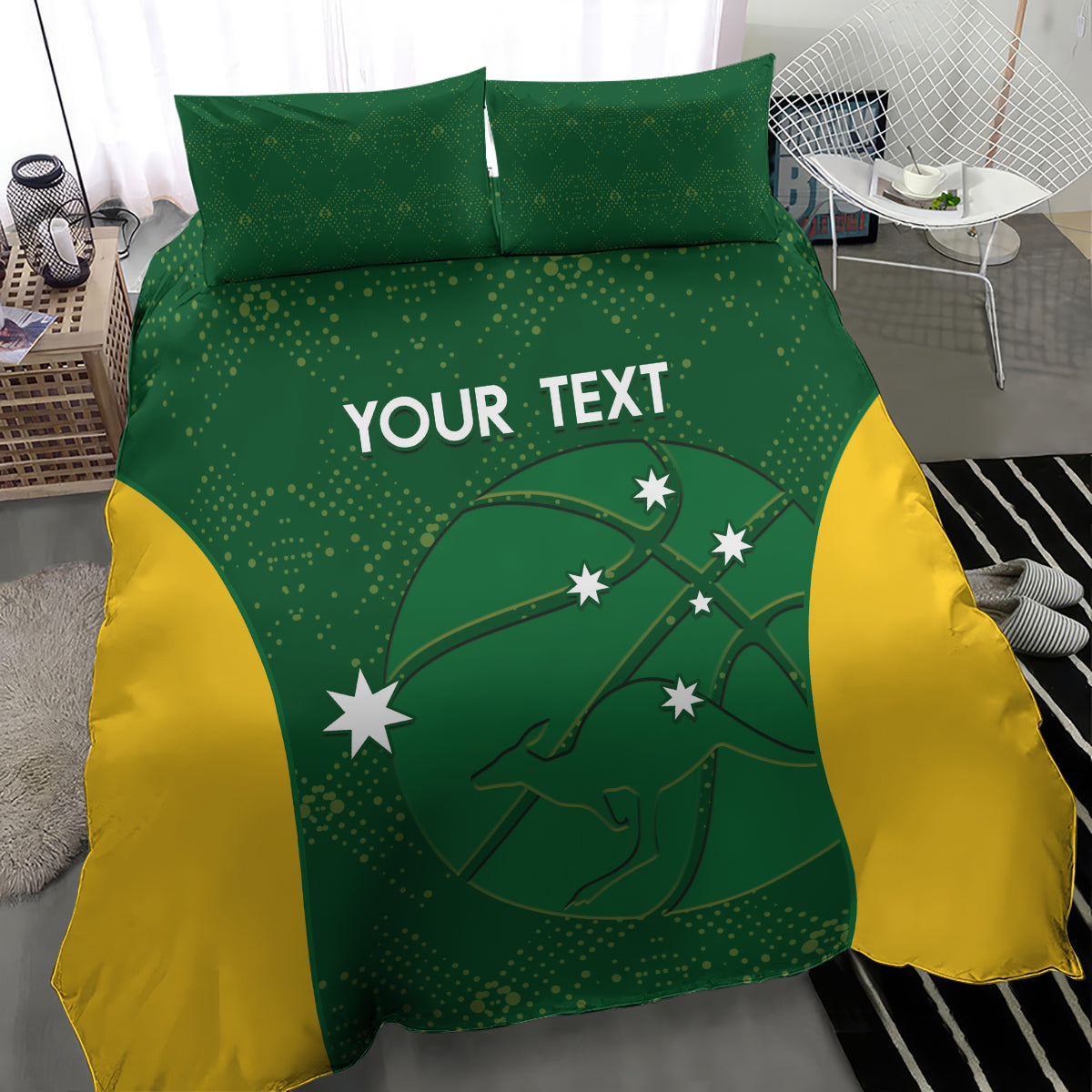 Custom Australia Basketball Bedding Set Go Champions Aussie Boomers National Color - Vibe Hoodie Shop