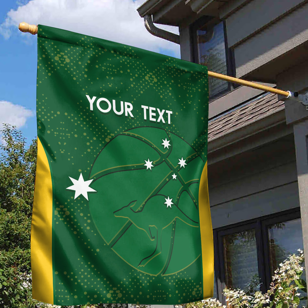 Custom Australia Basketball Garden Flag Go Champions Aussie Boomers National Color - Vibe Hoodie Shop