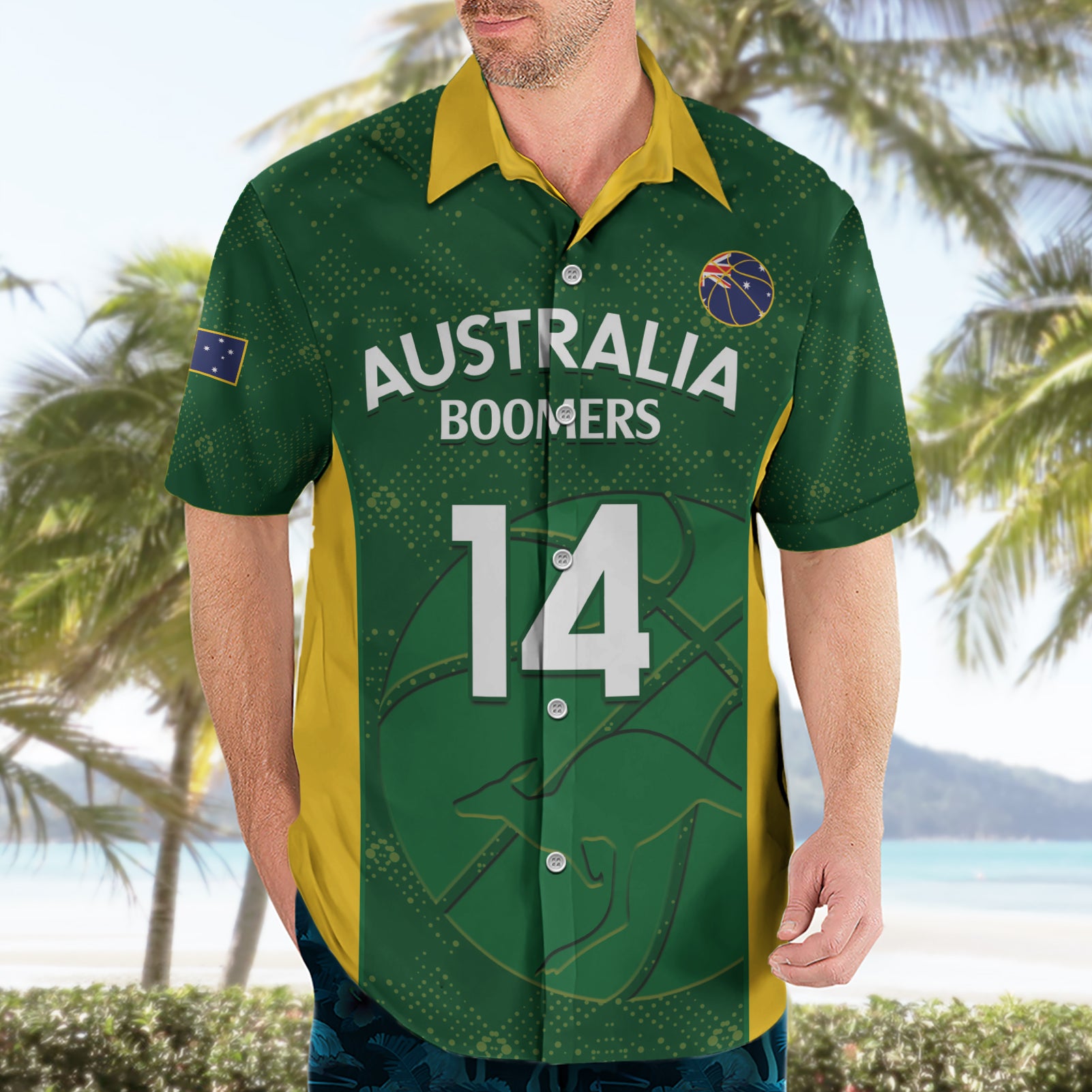 Custom Australia Basketball Hawaiian Shirt Go Champions Aussie Boomers National Color - Vibe Hoodie Shop