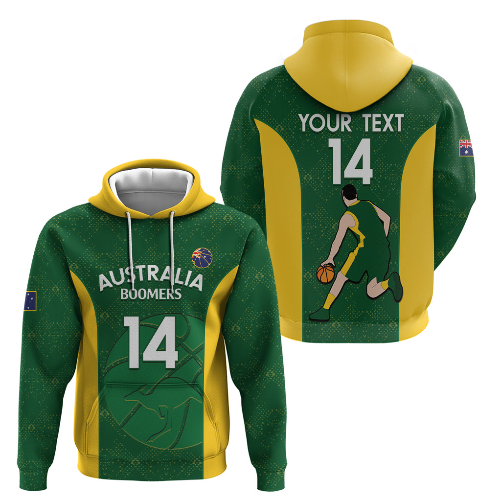 Custom Australia Basketball Hoodie Go Champions Aussie Boomers National Color - Vibe Hoodie Shop