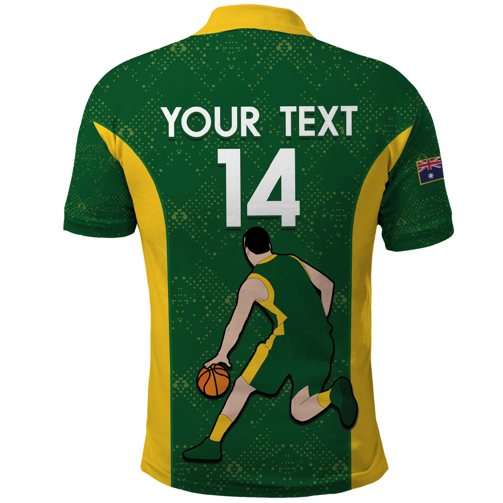 Custom Australia Basketball Polo Shirt Go Champions Aussie Boomers National Color - Vibe Hoodie Shop
