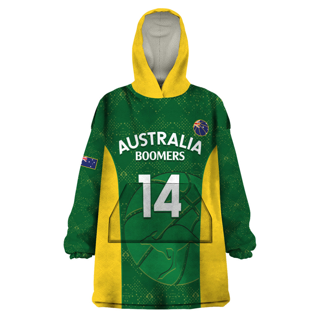 Custom Australia Basketball Wearable Blanket Hoodie Go Champions Aussie Boomers National Color - Vibe Hoodie Shop