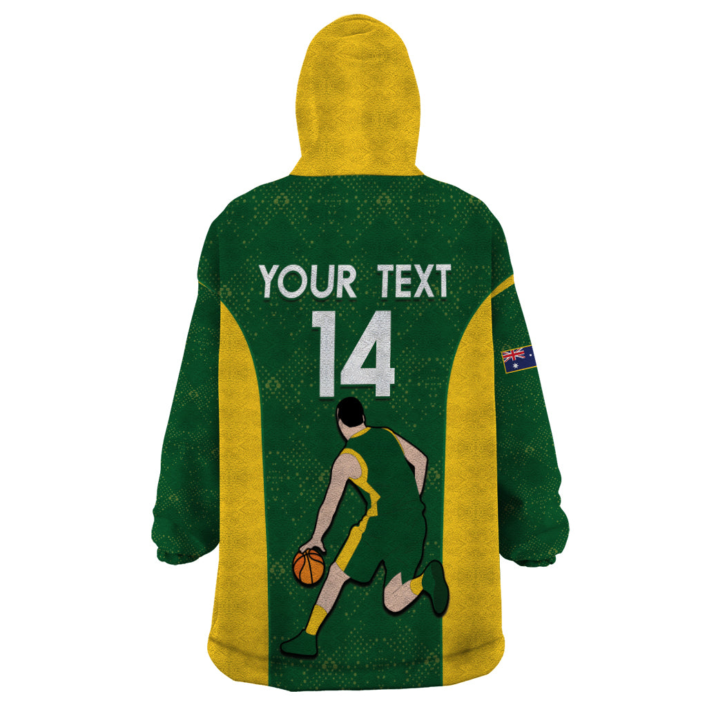 Custom Australia Basketball Wearable Blanket Hoodie Go Champions Aussie Boomers National Color - Vibe Hoodie Shop