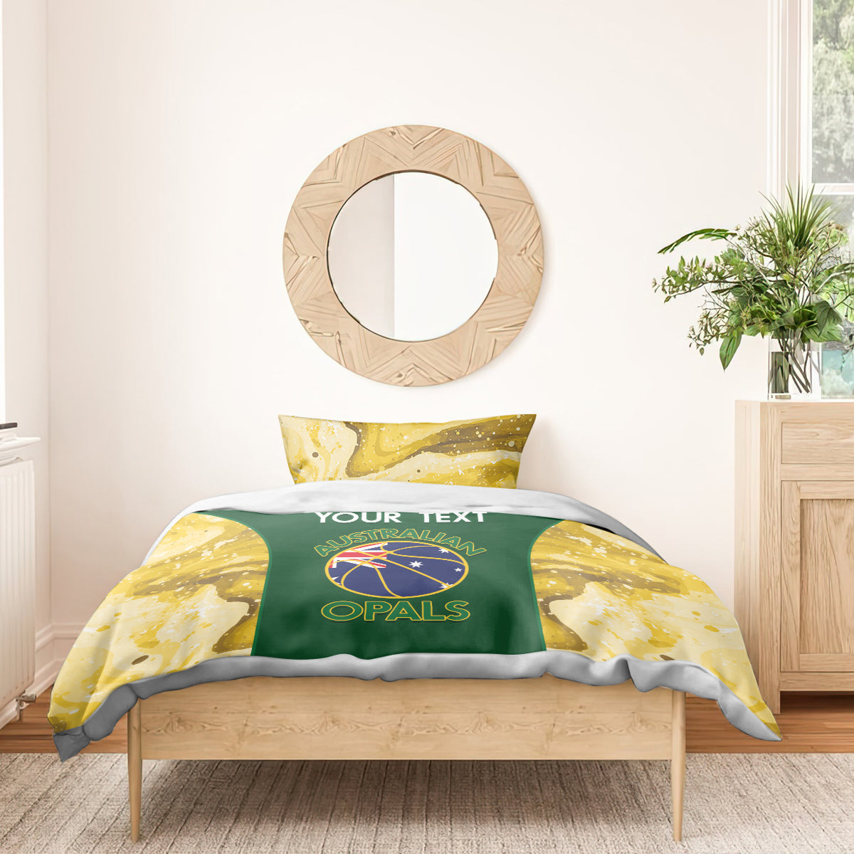 Custom Australia Basketball Bedding Set Go Champions Aussie Opals National Color - Vibe Hoodie Shop