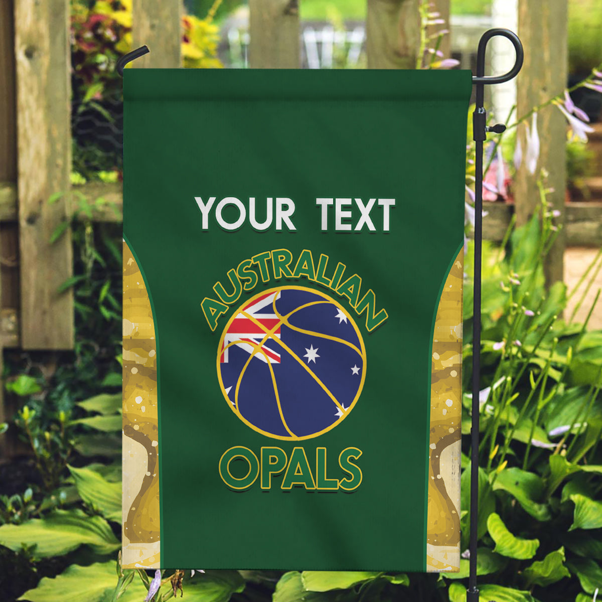 Custom Australia Basketball Garden Flag Go Champions Aussie Opals National Color - Vibe Hoodie Shop