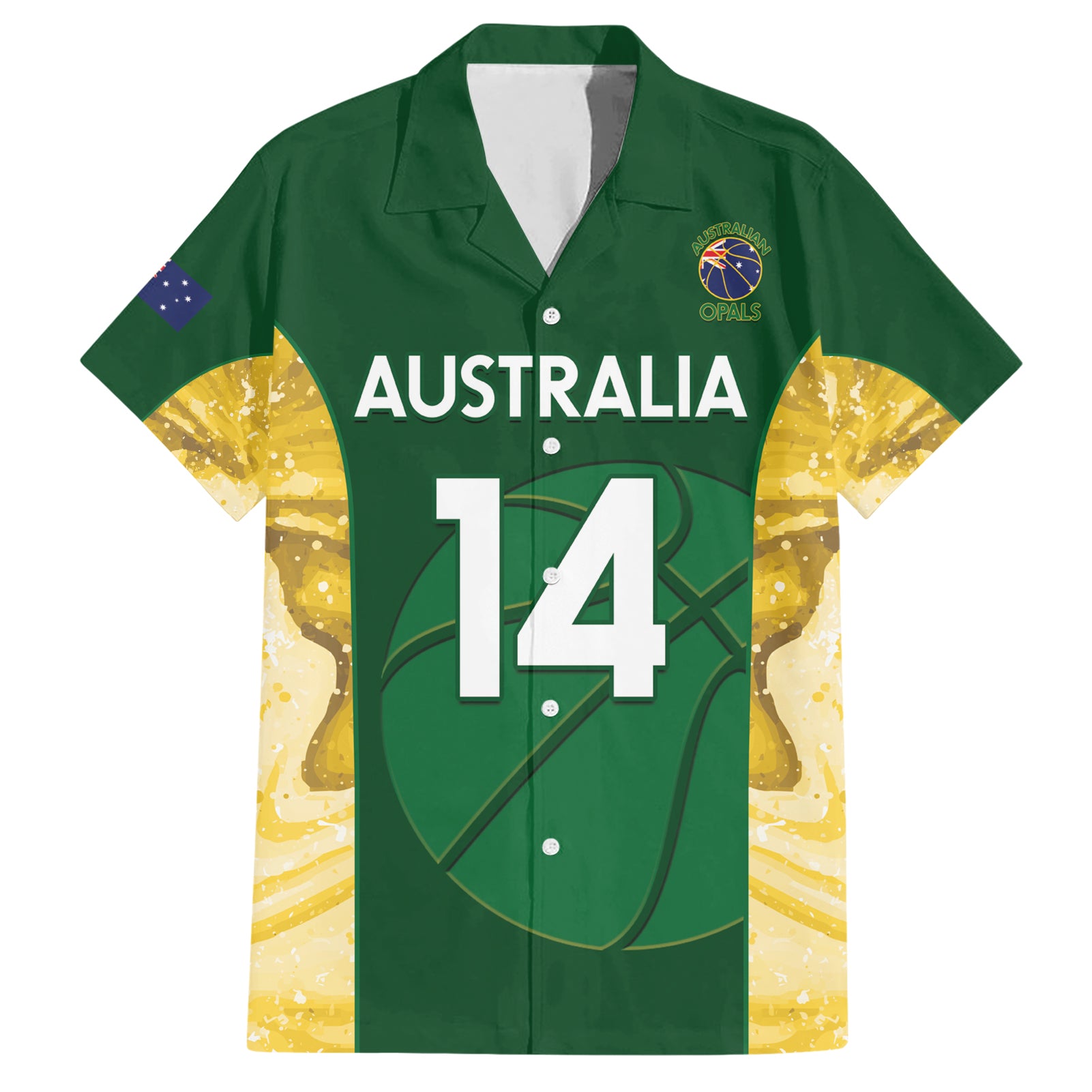 Custom Australia Basketball Hawaiian Shirt Go Champions Aussie Opals National Color - Vibe Hoodie Shop