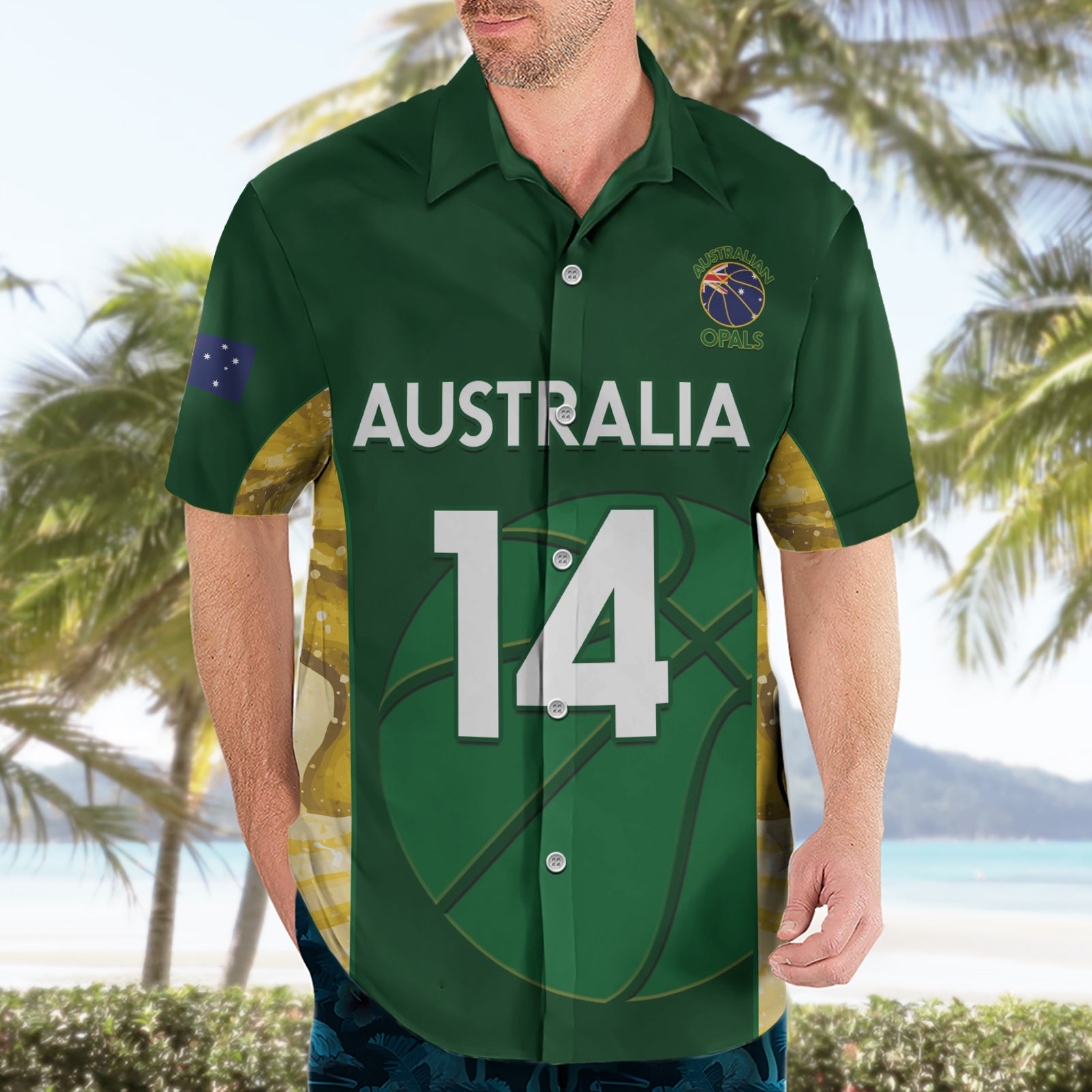 Custom Australia Basketball Hawaiian Shirt Go Champions Aussie Opals National Color - Vibe Hoodie Shop