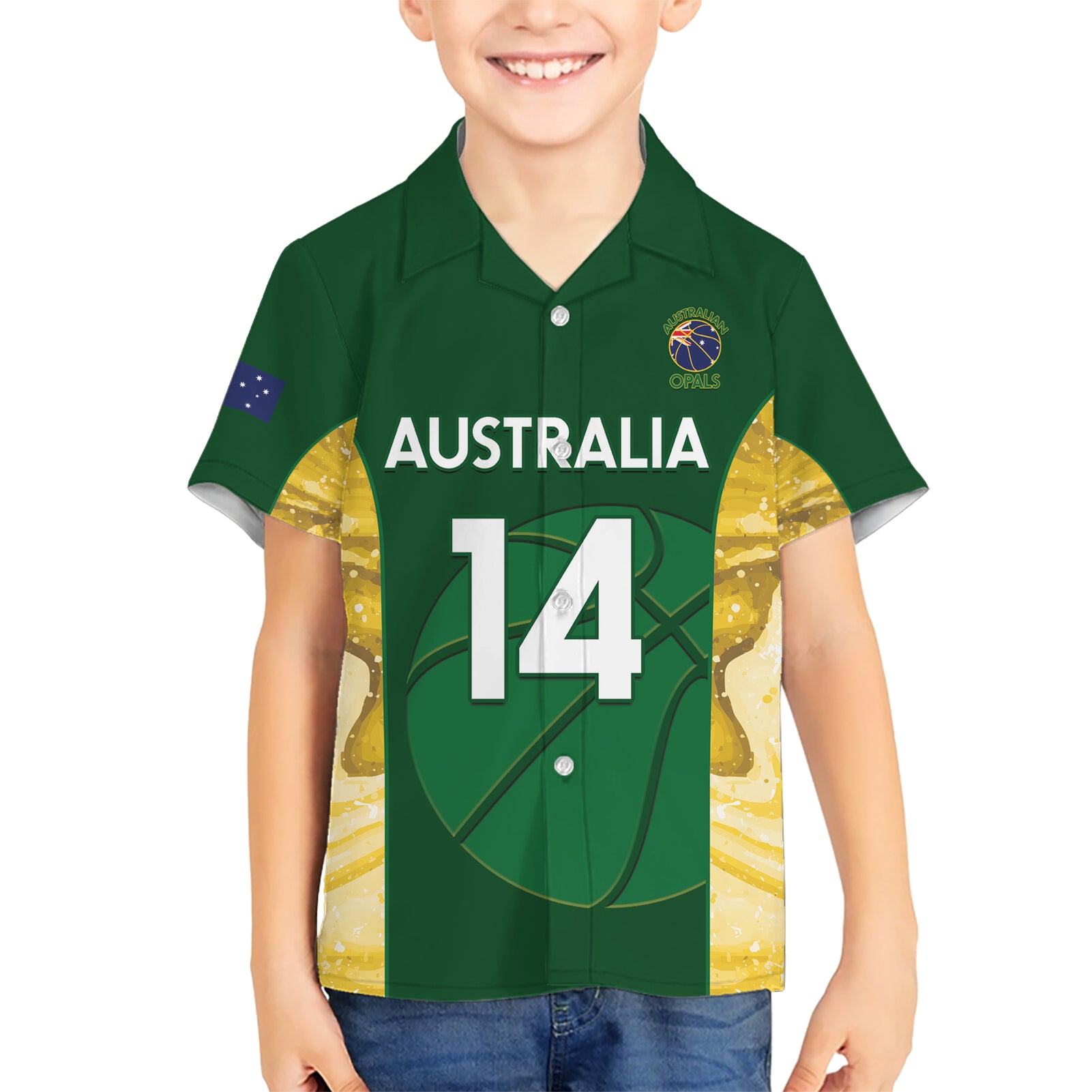 Custom Australia Basketball Hawaiian Shirt Go Champions Aussie Opals National Color - Vibe Hoodie Shop