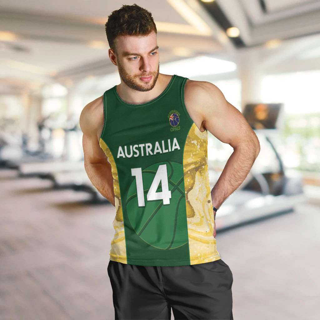 Custom Australia Basketball Men Tank Top Go Champions Aussie Opals National Color - Vibe Hoodie Shop